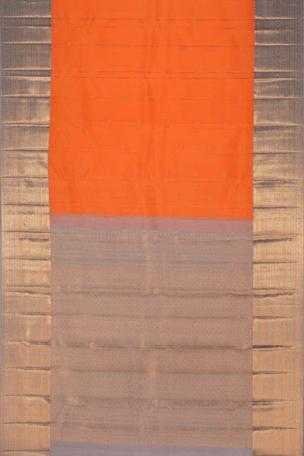 Image of Kanchipattu Orange Saree